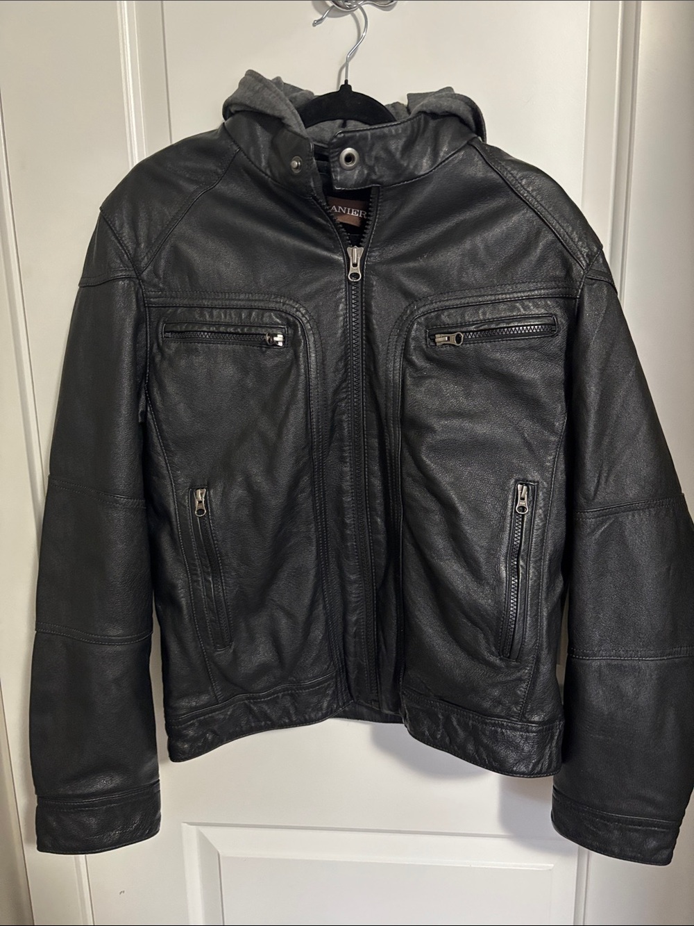 VINTAGE DANIER LEATHER JACKET WITH THINSULATE AND REMOVABLE HOOD